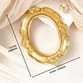 Elegante cornice ovale retrò francese in foglia d'oro, dimensioni 11,7x9,5 cm, decoro - Stile Ovale Francese (A61)