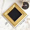 Eleganter Mini-Bilderrahmen im viktorianischen Stil, 11,2 cm großes goldfarbenes Dekor - Geschnitzter Quadratischer Rahmen (A64)