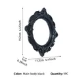 Vintage black Baroque mini relief picture frame for Halloween display, 11.2cm size - Prop A83 Black (A83道具-黑)