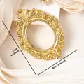 Elegante cornice ovale dorata vintage per oggetti di scena fotografici, 11x8 cm - Stile Ovale Medio Intagliato (A58)