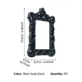 Vintage black Baroque relief mini empty frame for photo props, 11.6cm - Prop A86 Black (A86道具-黑)