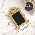 Miniatur-Fotorahmen im goldenen viktorianischen Vintage-Stil für DIY-Foto-Requisiten, 11x7,5 cm - Kronen-Dekorrahmen (A67)