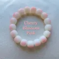 Elegant cherry blossom pink gradient bodhi seed bead bracelet for women and students - Barrel Beads Style / Sakura Pink
