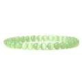 6mm smooth light green natural stone bead elastic bracelet for women charm jewelry - Light Green Cat's Eye
