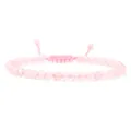 Handmade 4mm rose quartz stone beaded bracelet with adjustable woven pink cord for yoga - Adjustable Braided Style / 4MM Bead Diameter / Rose Quartz