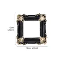 Mini marco de fotos retro europeo en negro y dorado accesorio decorativo 12x12 cm - Marco Cuadrado en Relieve (A-Negro Oro) 12x12cm