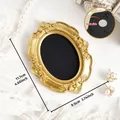 Mini vintage gold embossed magnetic picture frame for fridge DIY decor 11.7x9.5cm - Irregular Relief (A61)