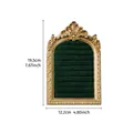 Elegant vintage gold arched jewelry display frame with dark green velvet ring slots - 4x6 Inch (19.5x12.2cm) / Gold Vintage Frame - Green Velvet