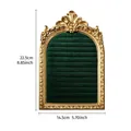 Vintage gold arched velvet jewelry display frame for rings and earrings in green - 5x7 Inch (22.5x14.5cm) / Gold Vintage Frame - Green Velvet