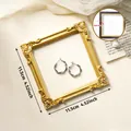 Elegant 3-inch vintage gold magnetic photo frame featuring 11.5cm outer dimension details - Square / Gold