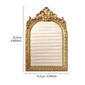 Luxurious vintage gold arched velvet jewelry display stand for rings and earrings - 5x7 Inch (22.5x14.5cm) / Gold Vintage Frame - Beige Velvet