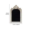 Vintage European arched velvet jewelry display frame with size dimensions 19.5x12.2cm - 4x6 Inch (19.5x12.2cm) / Silver Vintage Frame - Black Velvet
