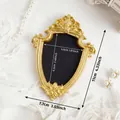 Mini cornice barocca dorata vintage per decorazioni fai-da-te muro, 11 cm x 7,7 cm - A57 Oro Appendibile (Esterno 11x7.7cm)