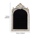 Vintage arched jewelry display frame with black velvet ring slots, 22.5x14.5cm size - 5x7 Inch (22.5x14.5cm) / Silver Vintage Frame - Black Velvet