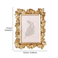 Französischer Vintage-Fotorahmen aus goldenem Harz mit Gänseblümchen-Design, 16,5x21,5cm - Gold-4x 6inch