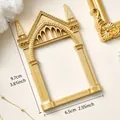Cadre d'arche européen vintage doré pour photographie, 9,7x6,5cm - Style I - Or