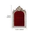 Vintage arched red velvet jewelry display stand with ornate silver frame dimensions - 4x6 Inch (19.5x12.2cm) / Silver Vintage Frame - Red Velvet