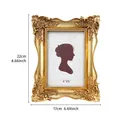 Antiker goldener Fotorahmen aus Harz mit französischem Relief für 4x6 Zoll Bilder, Blumendekor - 6 Zoll / Gold
