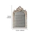 Vintage arched jewelry organizer with grey velvet ring slots, 19.5cm height display - 4x6 Inch (19.5x12.2cm) / Silver Vintage Frame - Grey Velvet
