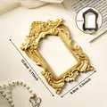 Vintage ornate golden magnetic photo frame 9.0x13.0cm with relief design for Instax photos - Relief Rectangle / Gold