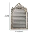 Vintage European arched velvet jewelry display frame and ring organizer, size 22.5x14.5cm - 5x7 Inch (22.5x14.5cm) / Silver Vintage Frame - Grey Velvet