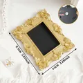 Vintage gold embossed mini photo frame fridge magnet with 9.1cm x 8.3cm dimensions - Victorian Frame (A85)