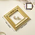 Elegant 3-inch golden magnetic photo frame Nordic style for fridge or desk decoration - Simple Square Frame / Gold
