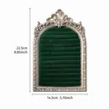Vintage arched jewelry display frame with green velvet lining for rings and earrings - 5x7 Inch (22.5x14.5cm) / Silver Vintage Frame - Green Velvet