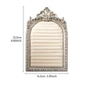 Vintage European arched velvet jewelry display frame for rings and earrings, 22.5cm - 5x7 Inch (22.5x14.5cm) / Silver Vintage Frame - Beige Velvet