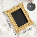Mini vintage gold embossed photo frame fridge magnet with 11x8.8cm size measurements - French Rectangle (A82)