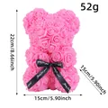 Handmade pink PE foam rose bear doll for Valentine's Day gift, 22cm/8.66inch height. - Bear Shape (M3-35) / 15x15x22cm / Pink