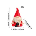 Miniature red yoga gnome Christmas figurine home decor ornament with 7.5cm height - Meditating Style (Z2-34)