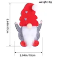 Christmas gnome felt cutlery holder with red hat and white beard - Heart Pattern Hat Style