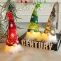 Glowing faceless Christmas gnomes in red green and gray with snowflake hats - Snowflake LED Style (G1-4/5/6) / 3 Pieces/Pack