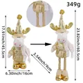Bambola di peluche renna di Natale telescopica dorata con dimensioni per decorazione. - B1-31 Renna Retrattile Oro