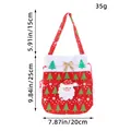 Roter Weihnachtsgeschenkbeutel aus Stoff mit Weihnachtsmann, Größe 20x25cm - Schneeflocke Handtasche Rot Weihnachtsmann