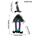 Halloween witch wine bottle cover set with spider web pattern and striped legs - Black Spider Web Style (T3-46)