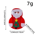 Portaposate in feltro a forma di Babbo Natale per decorazione natalizia, 13,5x10cm - Portaposate Babbo Natale (O1-26)