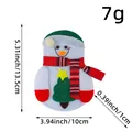 Portaposate natalizio a forma di pupazzo di neve in feltro morbido dimensioni 13,5 x 10 cm - Portaposate Pupazzo di Neve Stella (O1-28)