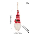 Christmas glowing gnome plush doll ornament with dimensions 19x8cm - 19x8cm / Red and Black Stripes
