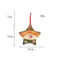 Soft plush Christmas star ornament featuring snowman design with 15cm size markers and weight - Snowman