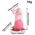 Ostern rosa Plüschzwerg gesichtlose Puppe Dekoration mit Maßen und Gewicht - Rosenroter Bart Stil (D2-10)