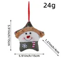 Plush Christmas star snowman ornament variant with detailed dimensions: 15x15cm, weight 24g - Green