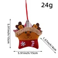 Plush reindeer star Christmas ornament hanging decoration with 15cm size and 24g weight - Elk Style / Brown