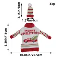 Weihnachts-Strick-Weinflaschenhüllen-Set inklusive Maßen für Pullover und Mütze Details - Auto