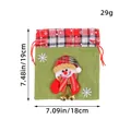 Festive Christmas snowman drawstring gift bag with small bells 18x19cm candy pouch - 绿色 (雪人款)