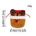 Cute reindeer Christmas drawstring gift bag with 15.5x17.5cm dimensions and 23g - Elk Style / Bright Cloth Drawstring Reindeer Style