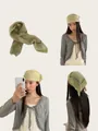Foulard quadrato verde chiaro a pois stile francese per donne decorazione viaggio vacanze - Fazzoletto / Verde Erba con Pois Verde Scuro (bo-9#)