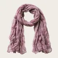 Lightweight crinkled cotton linen scarf in elegant dusty rose for SKU display - Dusky Pink