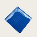 Elegant blue silk scarf featuring white polka dots and floral print for stylish women - 58cm / Dark Blue White Polka Dot Rose (58CM-23#)